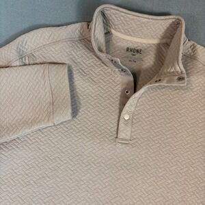 Rhone Weekender Pullover Mens NWT Foggy Taupe/Tan Side Zip 2XL $138 MSRP